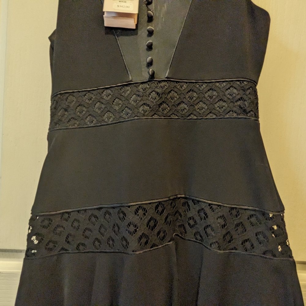 Cinq a Sept Concordia Little Black Dress Fit & Flare Size 2 NEW! - Picture 8 of 16
